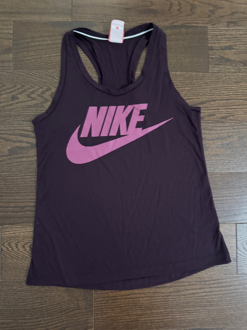 Nike Women’s Dark Plum Tank with Pink Logo